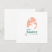 Prettig Pasen – Konijn & Ei Bloemendesign Kaart (Voorkant / Achterkant)