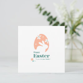Prettig Pasen – Konijn & Ei Bloemendesign Kaart