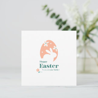 Prettig Pasen – Konijn & Ei Bloemendesign Kaart