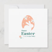 Prettig Pasen – Konijn & Ei Bloemendesign Kaart (Voorkant)