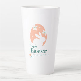 Prettig Pasen – Konijn & Ei Bloemendesign Latte Mok