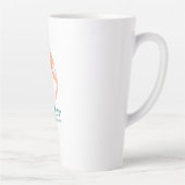 Prettig Pasen – Konijn & Ei Bloemendesign Latte Mok (Rechts)
