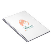 Prettig Pasen – Konijn & Ei Bloemendesign Notitieboek (Rechterzijde)