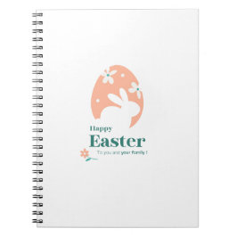 Prettig Pasen – Konijn & Ei Bloemendesign Notitieboek