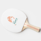 Prettig Pasen – Konijn & Ei Bloemendesign Tafeltennisbatje (Zijkant)