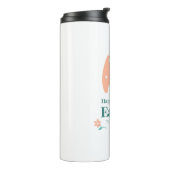 Prettig Pasen – Konijn & Ei Bloemendesign Thermosbeker (Gedraaid links)