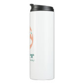 Prettig Pasen – Konijn & Ei Bloemendesign Thermosbeker (Geroteerd rechts)