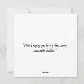 Prettig Pasen - Konijn Eieren in Pasteltinten Feestdagenkaart (Achterkant)