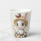 Prettig Pasen Konijn Eieren Lieveheersbeestje Vlin Papieren Bekers (Achterkant)