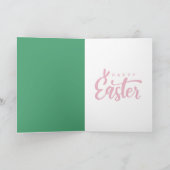 Prettig Pasen Konijn Groet Kaart (Binnen)