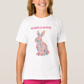 Prettig Pasen | Konijn Kinderen T-Shirt (Voorkant)