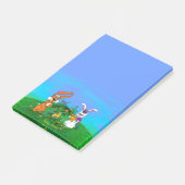 Prettig Pasen! Konijn met Bunny en Kuiken Post-it® Notes (Schuin)