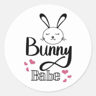 Prettig Pasen, Konijn Wees  Ronde Sticker