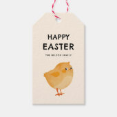 Prettig Pasen kuiken leuk en feestelijk Cadeaulabel (Voorkant)