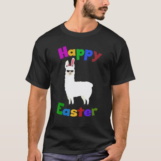 Prettig Pasen Lama Konijn T-shirt (Voorkant)