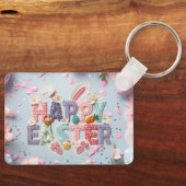 Prettig Pasen "Latch Yarn" Sleutelhanger (Voorkant)
