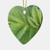 Prettig Pasen lente groene bladeren Keramisch Ornament (Links)