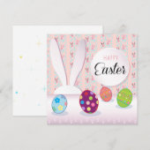 Prettig Pasen Lente Lieve Konijn Paaseierenjacht Feestdagenkaart (Voorkant / Achterkant)