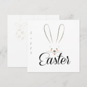 Prettig Pasen Lentebloemen Knuffel Konijn Paaseier Feestdagenkaart (Voorkant / Achterkant)