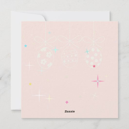 Prettig Pasen Lentebloemen Knuffel Konijn Paaseier Feestdagenkaart (Achterkant)