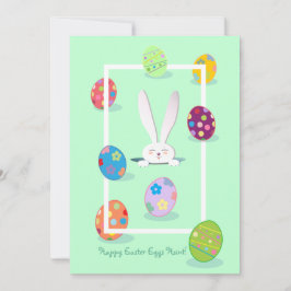 Prettig Pasen Lentebunny Jacht op Paaseieren Feestdagenkaart