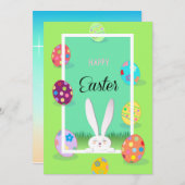 Prettig Pasen Lentere Lentekabouter Paaseieren Jac Feestdagenkaart (Voorkant / Achterkant)