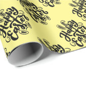 Prettig Pasen Lettertype met Konijnenoren Cadeaupapier (Rol Hoek)