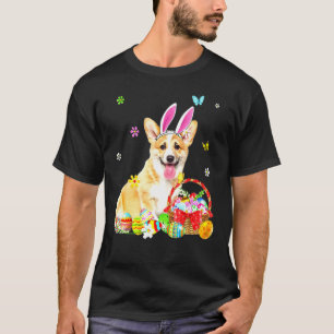 Prettig Pasen Lieve Konijn Corgi Retriever met Kon T-shirt