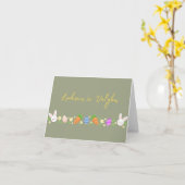 Prettig Pasen, Litouws Gelukkig Pasen Kaart (Gele Bloem)