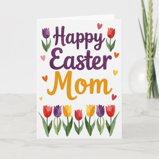 Prettig Pasen Mama Lente Kaart (Voorkant)