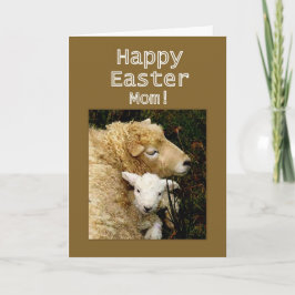 Prettig Pasen, mama -- Ooi en lam Feestdagen Kaart