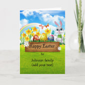 Prettig Pasen met familie (voeg uw tekst toe) Kaart (Voorkant)