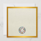 Prettig Pasen Met Knuffel Konijn, Eieren, en Bloem Kaart (Achterkant)