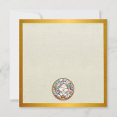 Prettig Pasen met knuffelkonijn, eieren en bloemen Kaart (Achterkant)