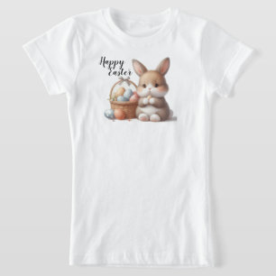 Prettig Pasen met Paashaas en Mand T-shirt