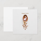 Prettig Pasen minimalistisch elegant Feestdagenkaart (Voorkant / Achterkant)