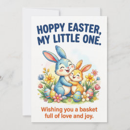 Prettig Pasen, M'n Kleine Cute Konijn Pasen Feestdagenkaart