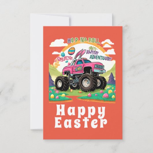 Prettig Pasen Monstertruck Avontuur Kaart (Voorkant)