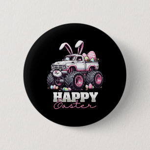 Prettig Pasen Monstertruck Pasen Konijn Monster Tr Ronde Button 5,7 Cm