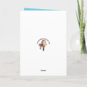 Prettig Pasen Mooie Kat in Bloemen Hoed Humor Feestdagen Kaart (Achterkant)