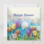 Prettig Pasen mooie tulpen Kaart (Voorkant)