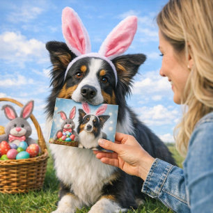 Prettig Pasen Moppige Hond Vakantiegroet  Kaart