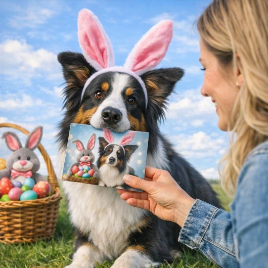 Prettig Pasen Moppige Hond Vakantiegroet Kaart