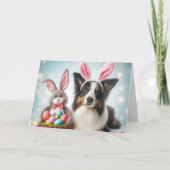 Prettig Pasen Moppige Hond Vakantiegroet Kaart (Voorkant)