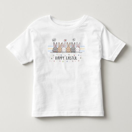 Prettig Pasen Moppige Paashaas Kinder Shirts (Voorkant)