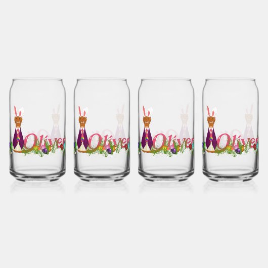 Prettig Pasen Oliver de Otter Blikvorm Glas (Voorkant)