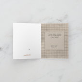 Prettig Pasen Ontspannen Konijn Gingham Pasen  Kaart (Binnen)