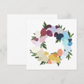 Prettig Pasen. Oude feestkrans.  Kaart (Voorkant / Achterkant)