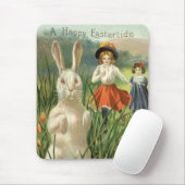 Prettig Pasen Oude Paashaas en Kinderen Muismat (Met muis)