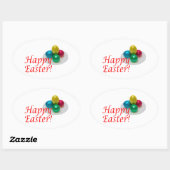 Prettig Pasen Ovale Sticker (Vel)
